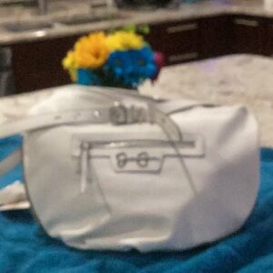 Jessica Simpson White Hobo with Curved Design